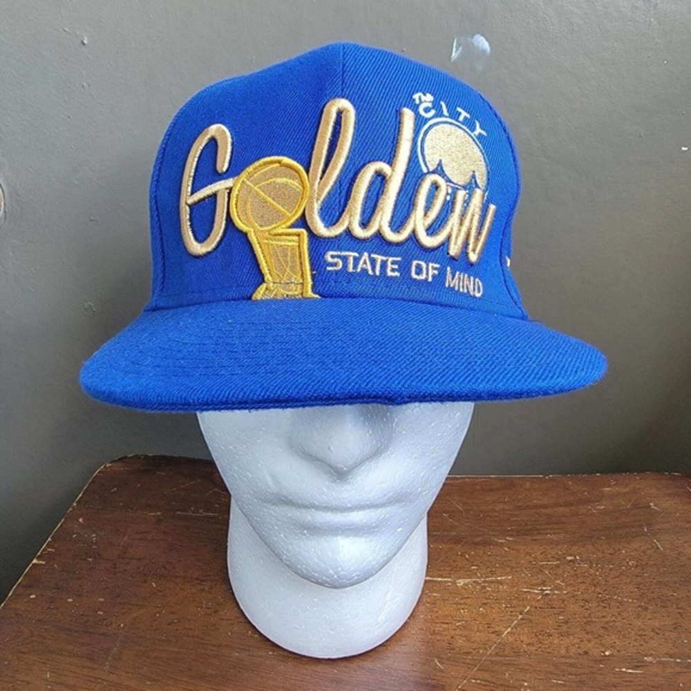 New Era Golden‎ State Champions Hat The CITY Blue SnapBack Hardwood Classics